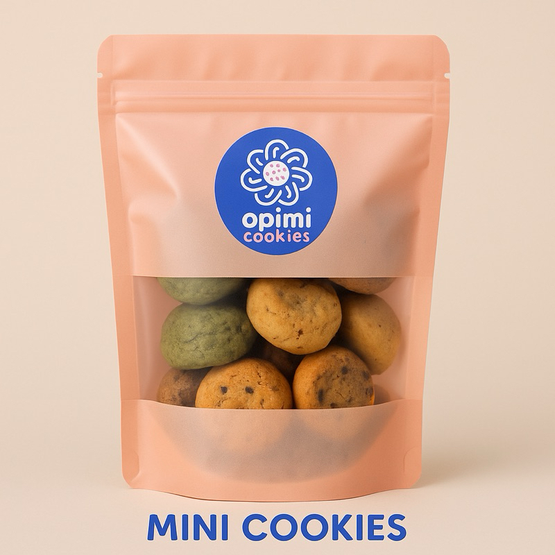 

Opimi Cookies - Mini Series - Mix Ori Choco, Red Velvet & Matcha (Pouch 200 gr)