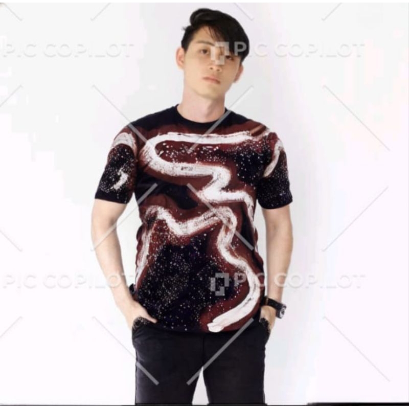 Kaos Dewasa Batik Pria Wanita Motif Wayang Kasual Unisex Promo Spesial Kaos Batik Modern