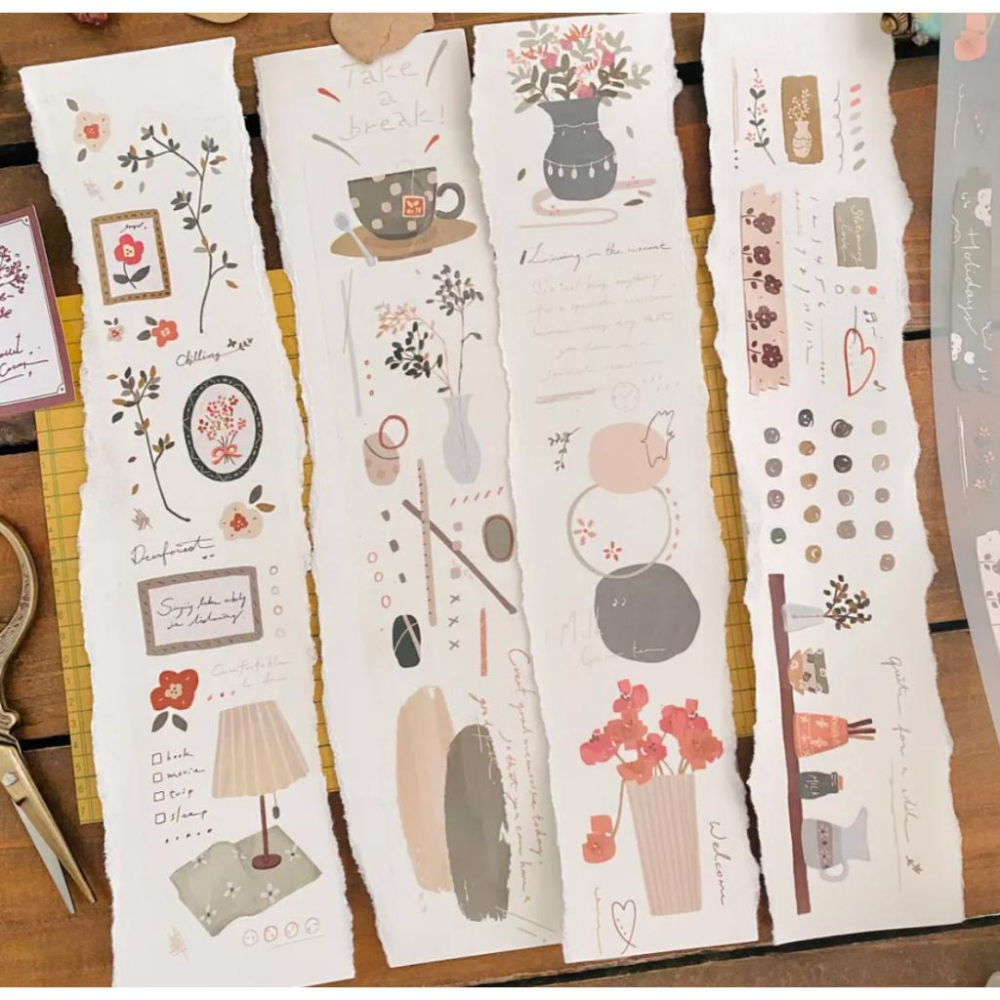 

Deer Forest Matcha Latte Matte PET Paper Tape Sticker Sample