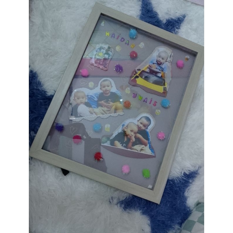 Bingkai foto lampu LED UK besar