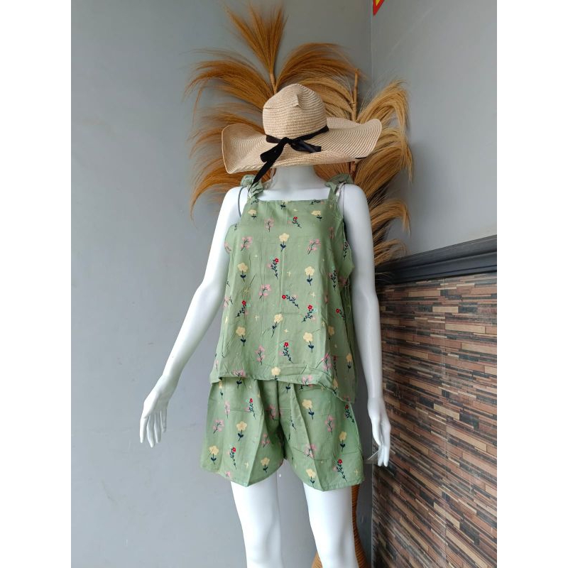 setelan baju tidur wanita set LALA one set rayon murah setelan pendek setelan ibu hamil one set piya