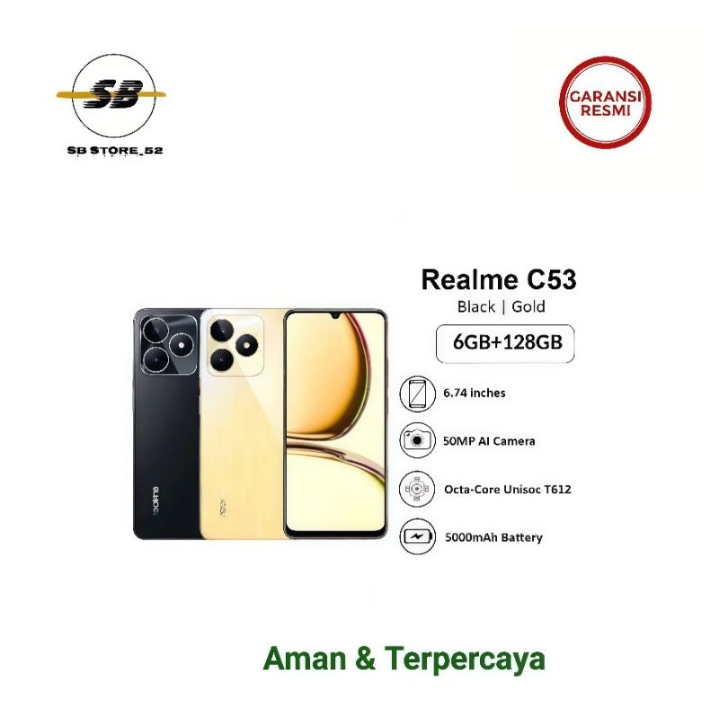 HP REALME C53 6/128 GB - RELMI C53 NFC RAM 6GB ROM 128GB GARANSI RESMI