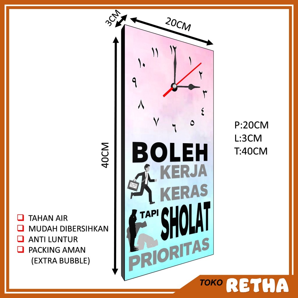 JAM DINDING Quotes Motivasi Islam Sholat Sholatlah Nak Hiasan Dinding