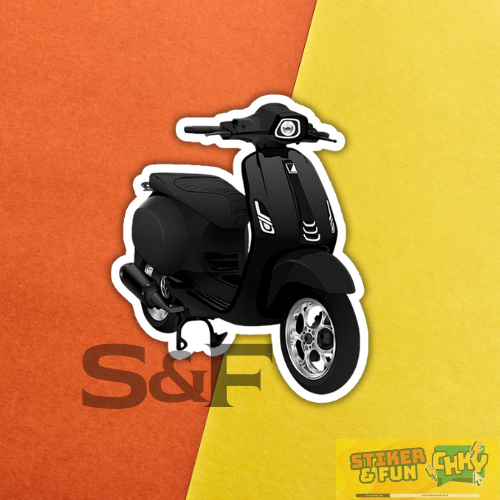 

Stiker Sticker Vinyl Laminasi VESPA MATIC BLACK