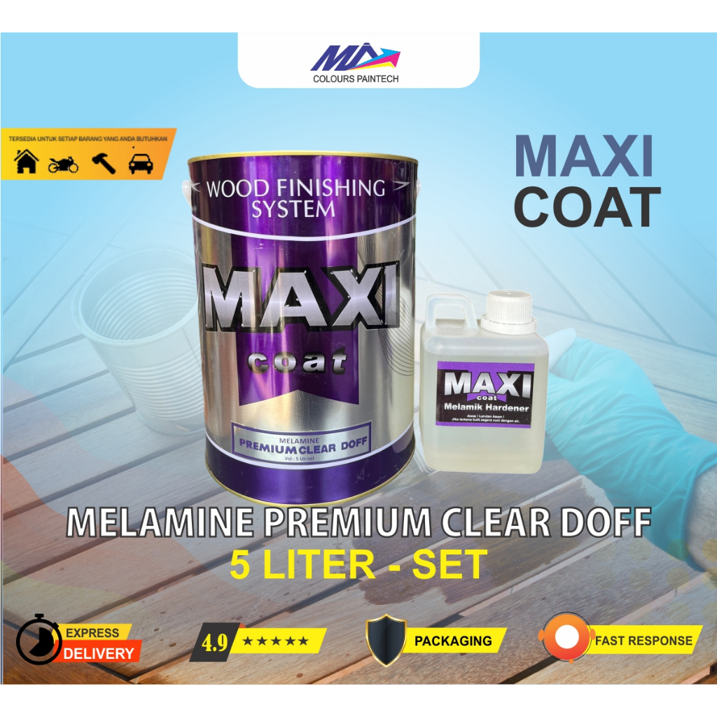 MAXI COAT MELAMINE SYSTEM PREMIUM 20 L ; 5 L - SANDING SEALER, CLEAR GLOSS, CLEAR DOFF