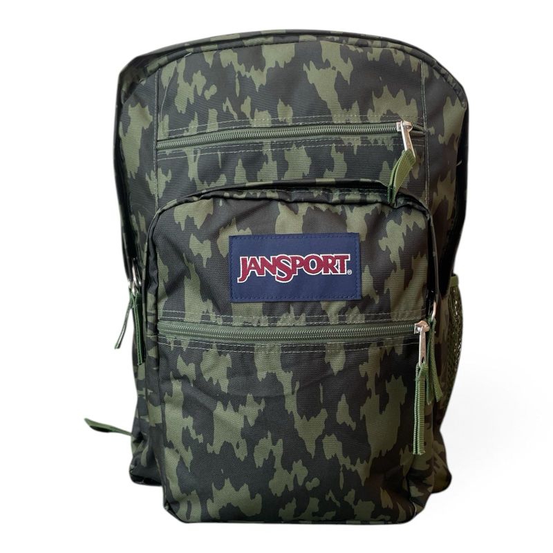 Tas Ransel , Tas Laptop Jansport Big Student 34L Motif Green 100%Original