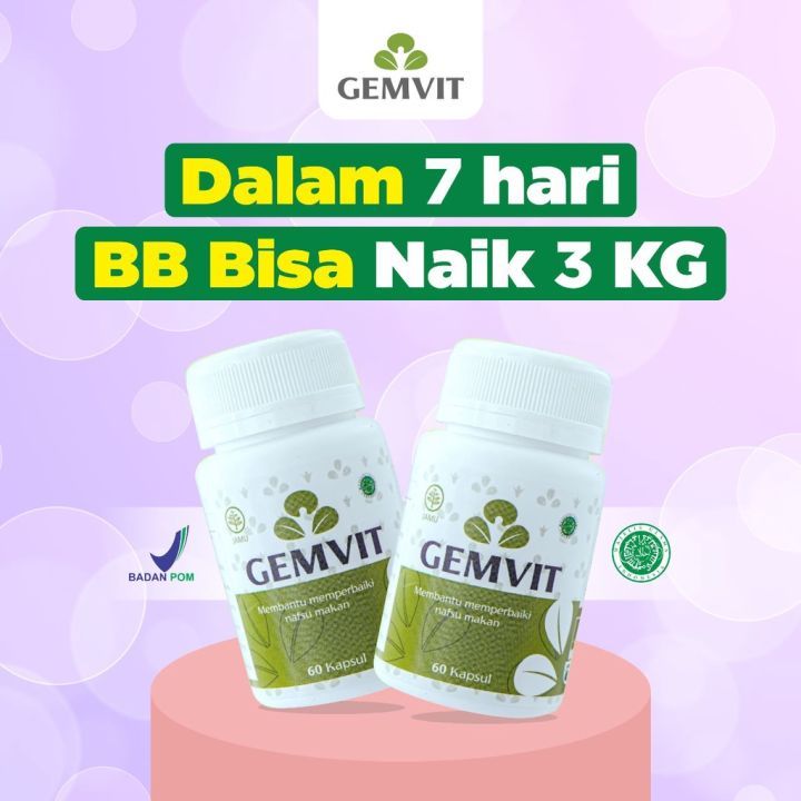 PROMO Gemvit Suplemen penambah nafsu makan penambah berat badan proses cepat