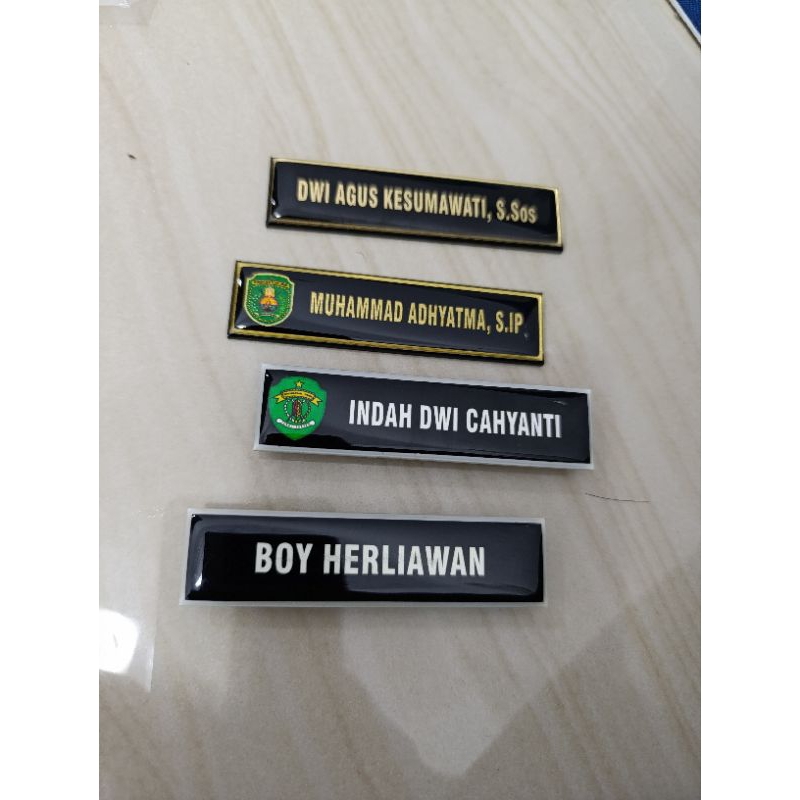 

Nama dada/name tag custom