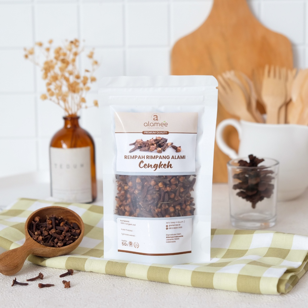 

ALAMEE Cengkeh Rempah Kering Organik Cloves Rimpang Organik Alami Bumbu Seasoning Masakan Masak 50gr