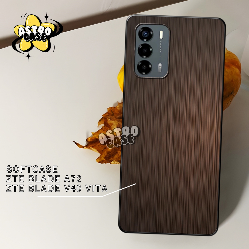 Case V40 Vita - Cassing ZTE Blade V40 Vita / ZTE Blade A72 New Motif Kayu - Softcase Motif Keren ZTE