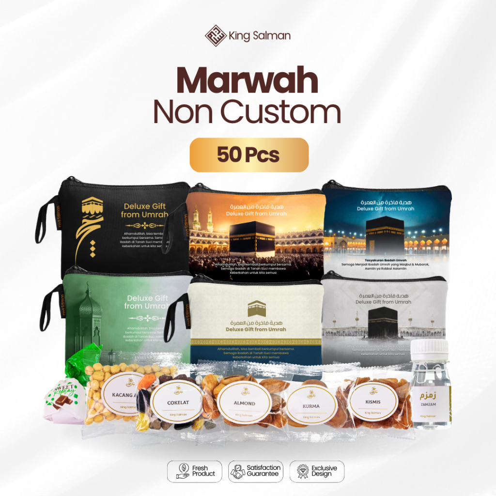 

King Salman - Oleh Oleh Haji & Umroh MARWAH 50 Pcs - Pouch Non-Custom