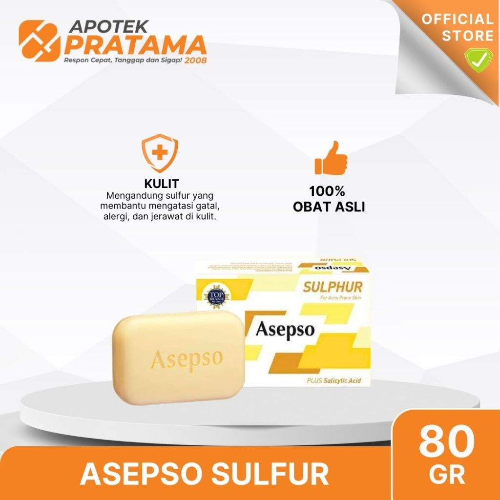ASEPSO SULFUR SABUN / SABUN ASEPSO SULFUR KUNING