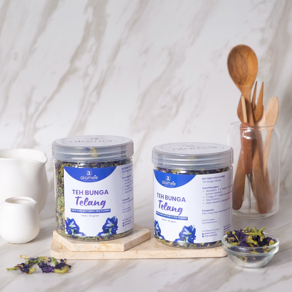 

ALAMEE Teh Bunga Telang Butterfly Pea Tea Kering Organik Herbal Dried Flower 60gr