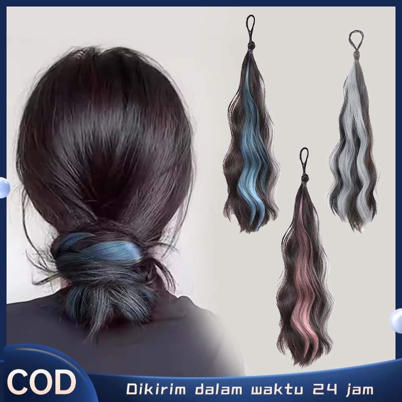 Wig Ekor Kuda Wig Ponytail Rambut Palsu Ekor Kuda Hairpiece Rambut Palsu Penambah Volume Rambut