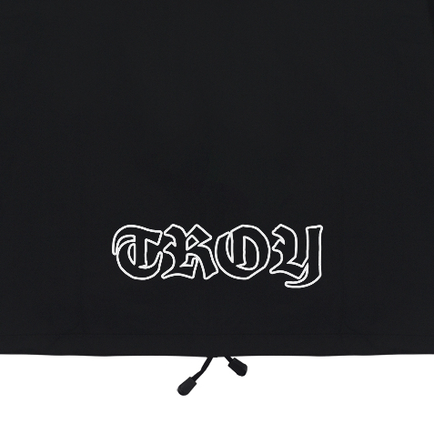 Troy Company Coach Jacket Deutsch Black - Jaket Windbreaker Hitam WN 3123