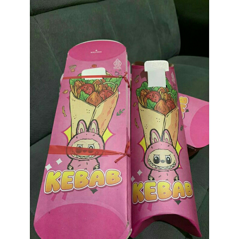 

@100pcs KERTAS KEBAB LABUBU/KEBAB KARAKTER/KEBAB TARIKAN T/KEMASAN KEBAB DUPLEK UK 24X9CM