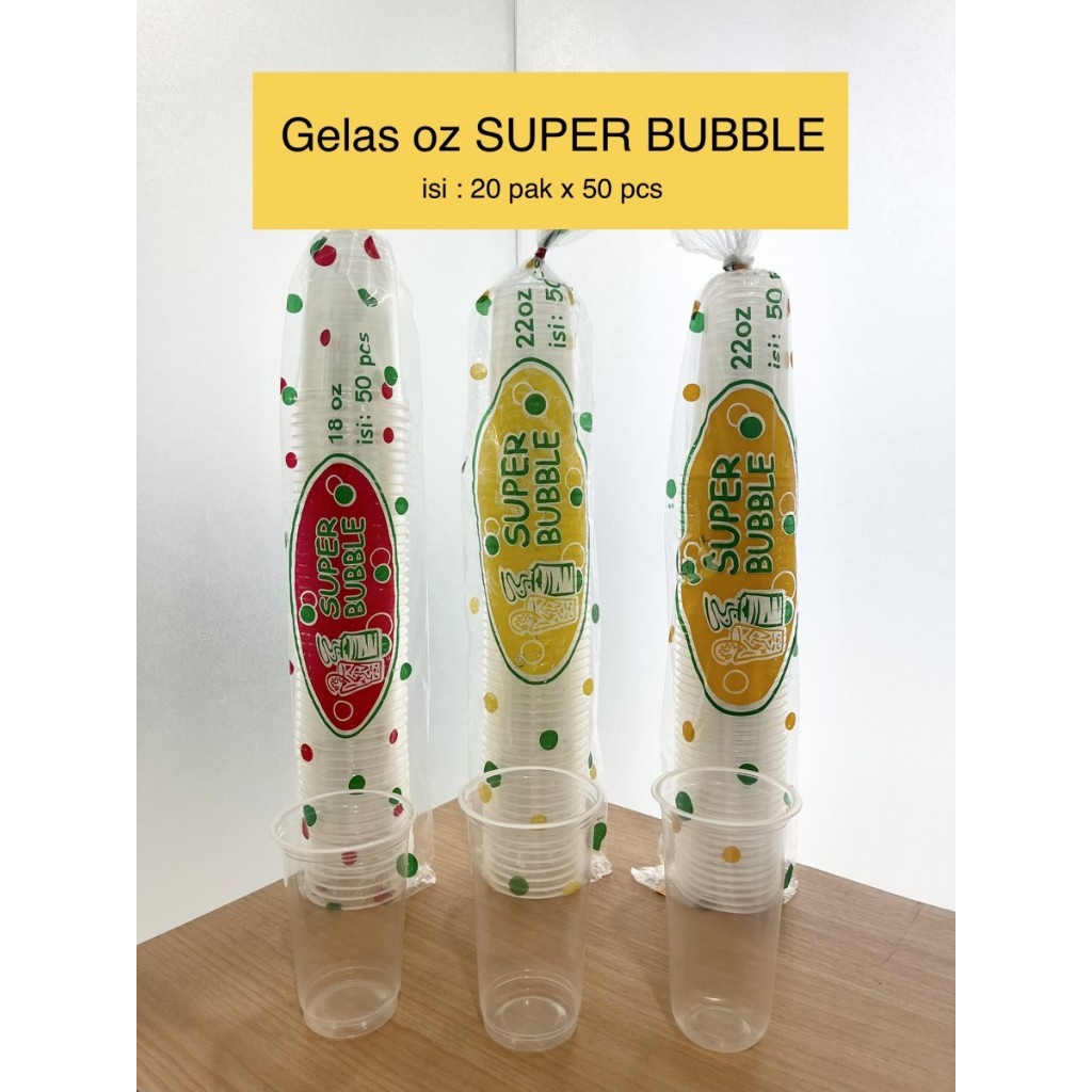 Gelas Plastik 16 oz Bening Tebal - Oval SB