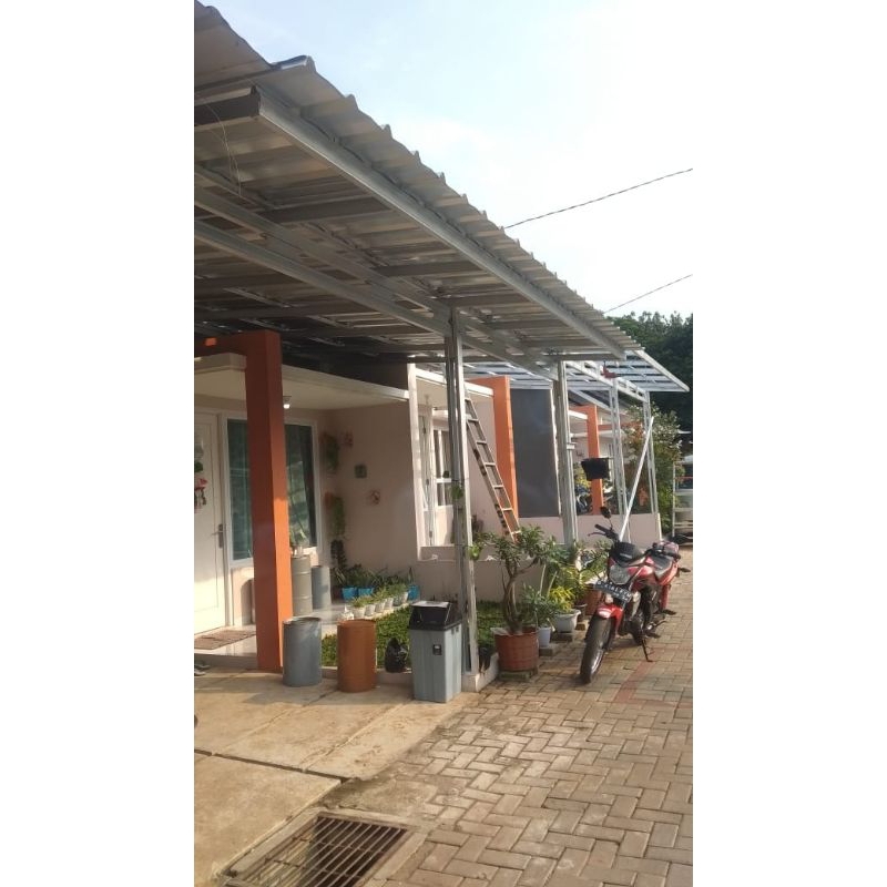 kanopi atap spandek polos