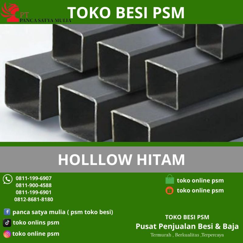 Besi Baja Hollow Hitam 20x20 1.2