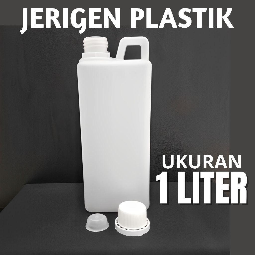 JERIGEN 1 LITER HDPE TUTUP SEGEL WARNA PUTIH SUSU DOF