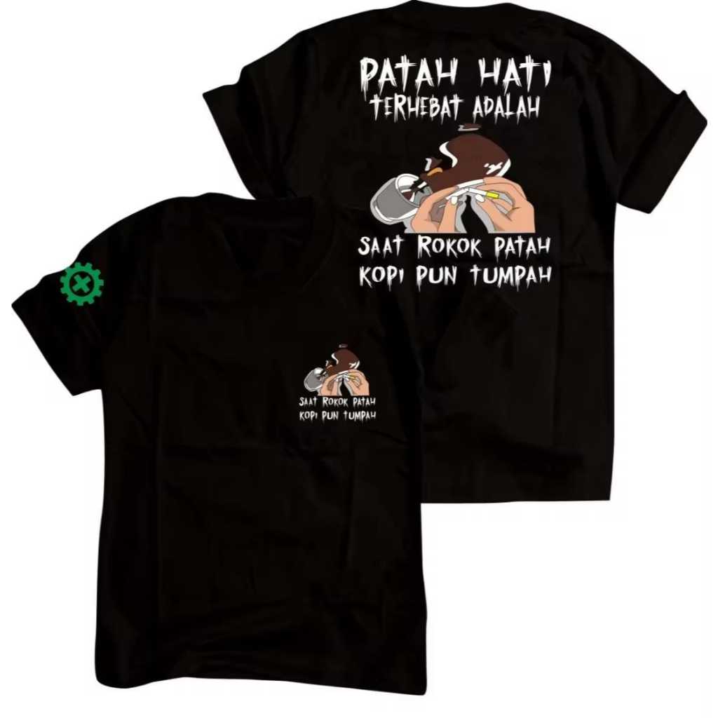 Kaos Atasan Sf Patah Hati Terhebat Adalah Saat Rokok Patah Kaos Pria & Wanita Hitam