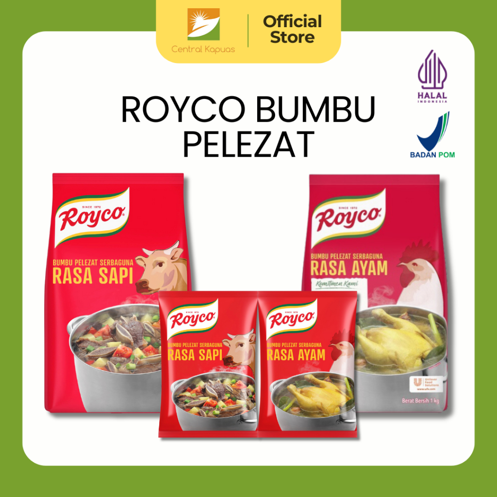 

ROYCO Bumbu Pelezat Serbaguna Rasa Ayam dan Sapi