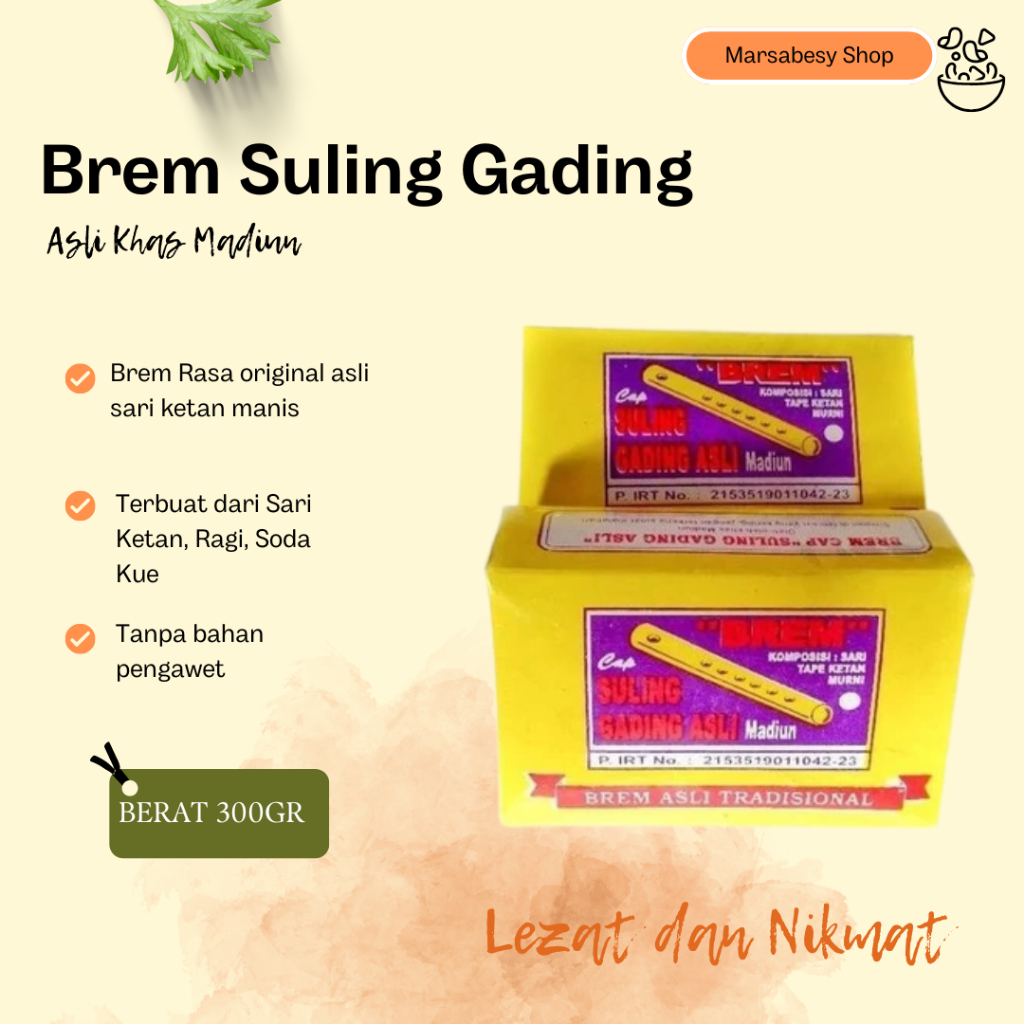 

NEW Brem Asli Madiun Suling Gading Rasa Original Mini MURAH BERKUALITAS