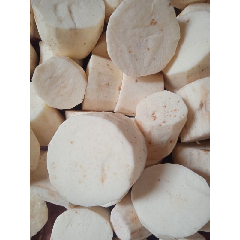 

jual talas bandung pulen sudah kupas bersih per 1 kg