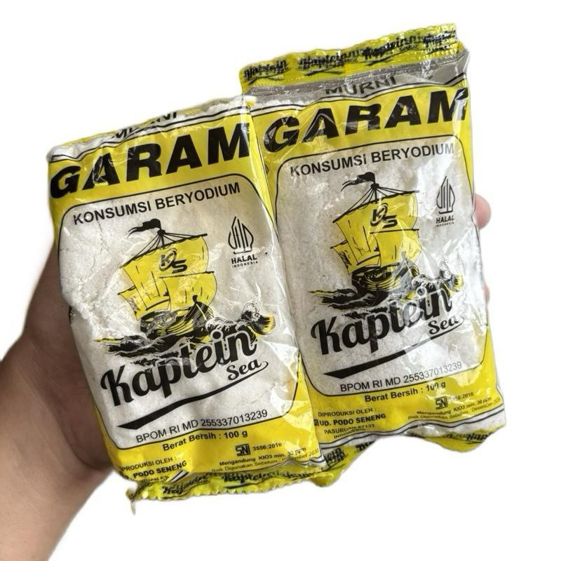 

1pcs Garam Halus Beryodium Cap Kaptein/Ekspedisi 200gram Kualitas Super