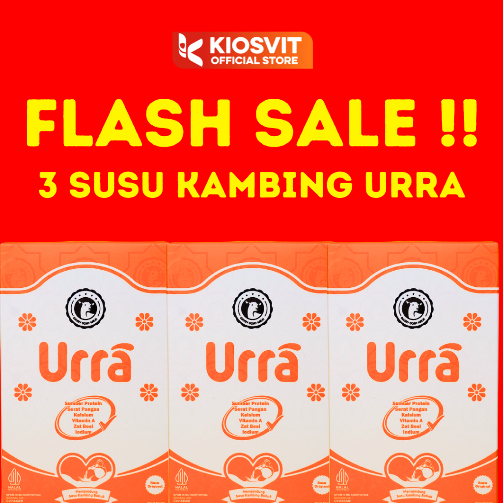 

FLASH SALE!! 3 BOX SUSU KAMBING URRA ORIGINAL 100% BPOM