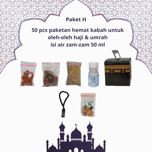 

paketan hemat tasbih+kerikil kabah untuk oleh oleh haji dan umroh 50 pcs (isi air zamzam 50 ml)