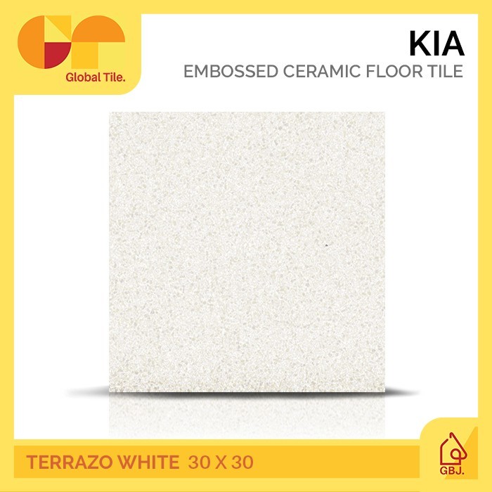KERAMIK KIA 30 X 30 TERRAZO WHITE MATTE / KERAMIK LANTAI MATTE KASAR ANTI SLIP