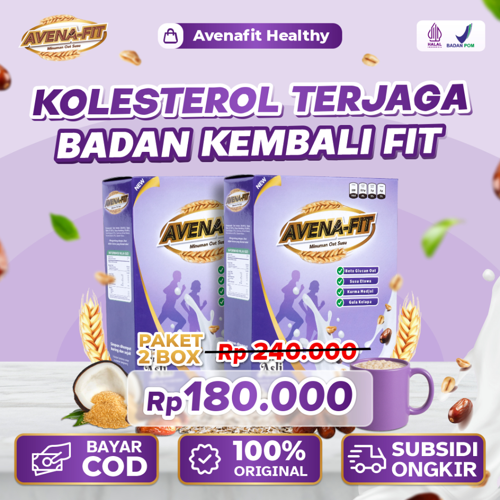 

Avenafit Paket 2 Box Minuman Susu Oat Sereal Solusi Menurunkan Kolelsterol Menurunkan Gula Darah Menjaga Kesehatan Jantung dan Pencernaan