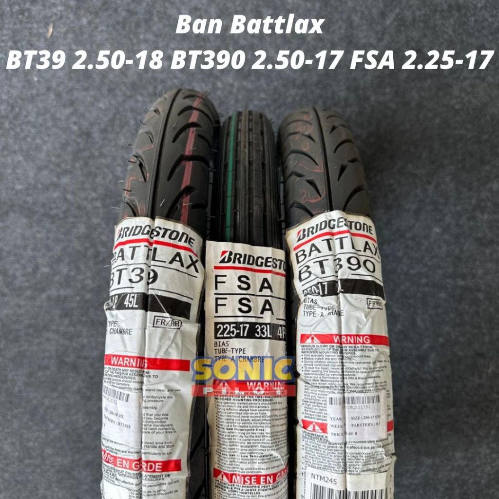 Ban Bridgestone Battlax BT39 2.50-18 / BT390 2.50-17 / FSA 2.25-17 Kontes Thai Look