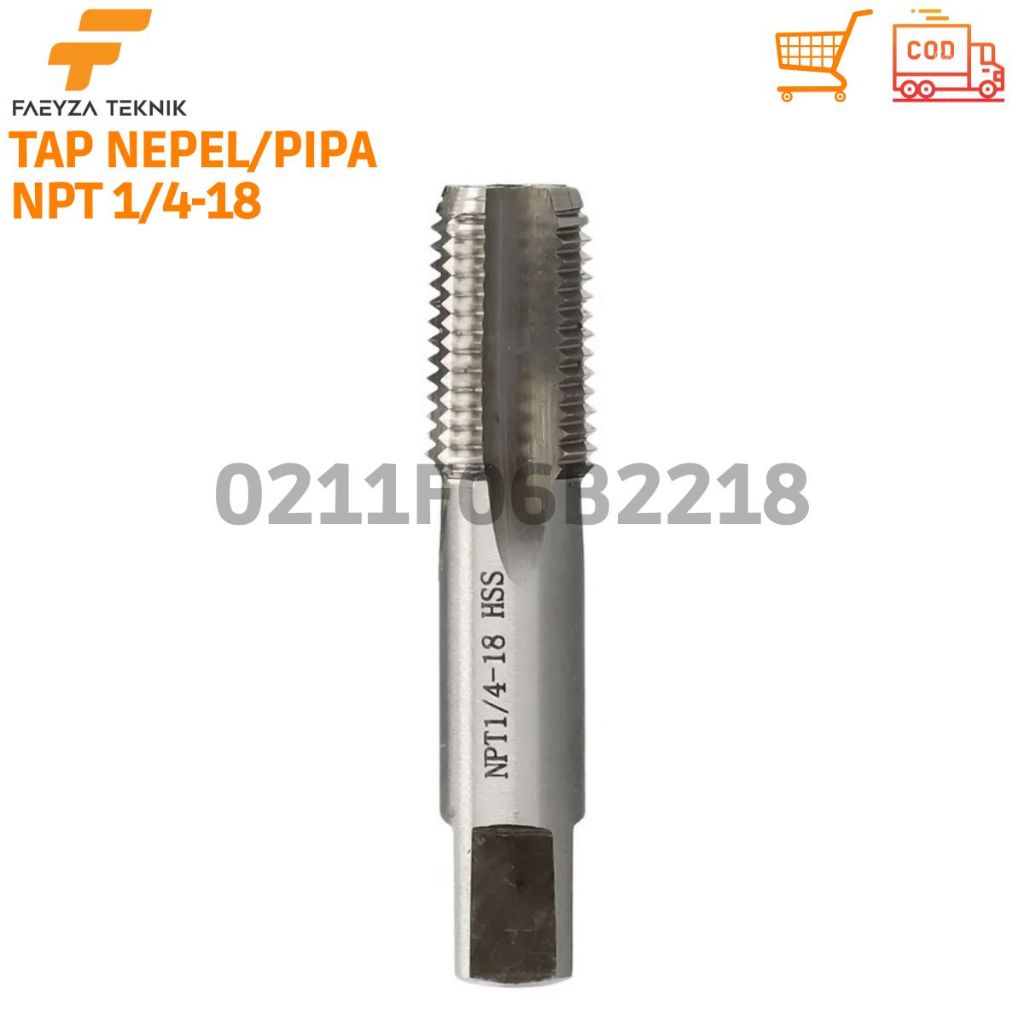 0980 Hand Tap 1/4 x 18 NPT Tap Pipa Tap Nepel Tap Inchi HSS Bukan SKC Yamawa OSG