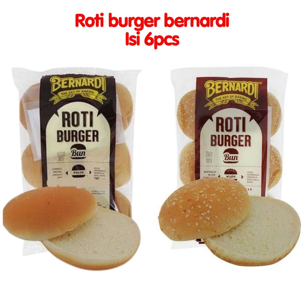 

GRATIS ONGKIR - ROTI BURGER BERNARDI ISI 6