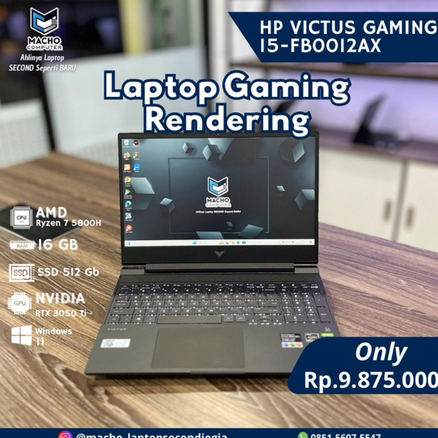 HP Victus 15-fb0012AX – RTX 3050Ti | Ryzen 7 | 144Hz