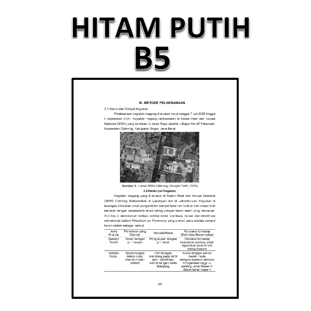 

[Hitam Putih] Jasa Cetak Print Dokument HVS ukuran B5 70gsm Cepat dan Murah