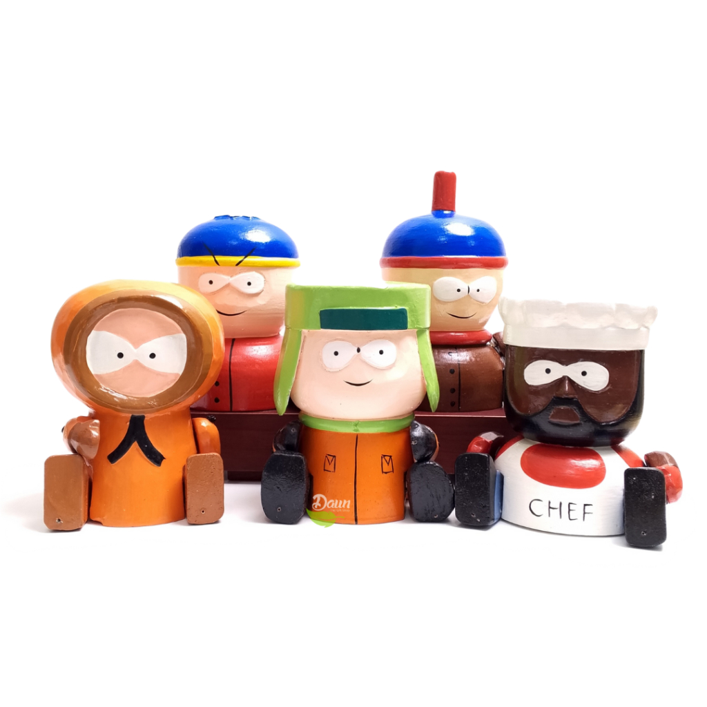 Patung Golek South Park | Pajangan Rumah | Boneka Kayu | Home Decor