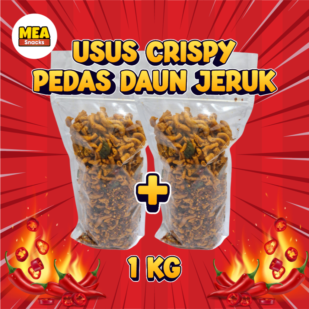 

USUS CRISPY PEDAS DAUN JERUK (1 KG)