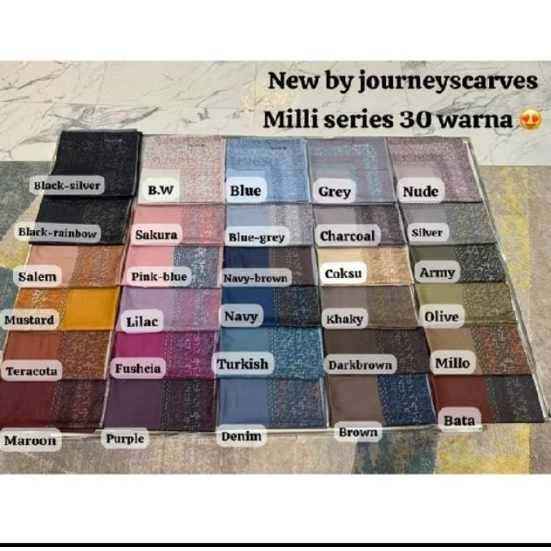 JOURNEY HIJAB ORI PREMIUM MOTIF SERIES TERBARU MILLI