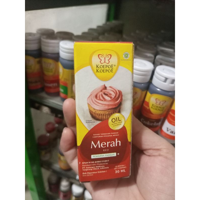 

Pewarna Pangan "KOEPOE - KOEPOE" Oil based food coloring 30 ml