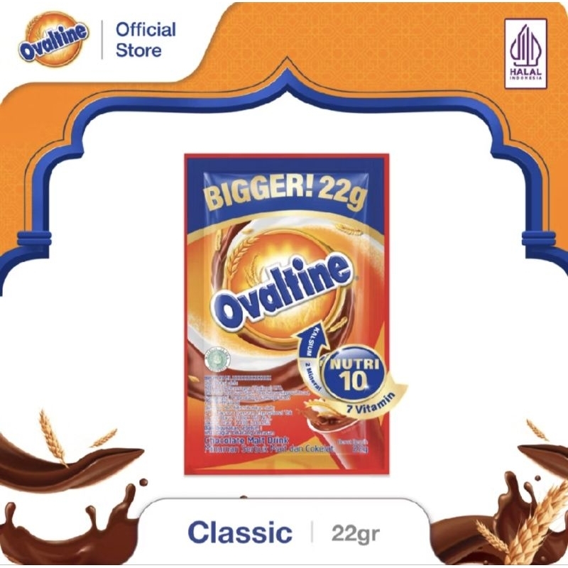 

OVALTINE CLASSIC SUSU COKLAT 22gr sachet PROMO 10+1