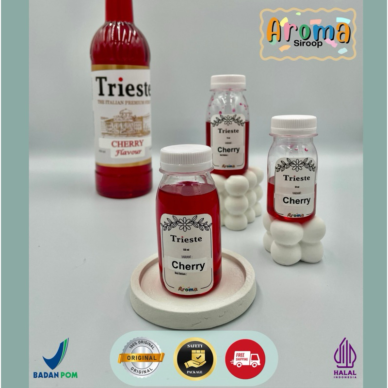

Trieste Syrup - REPACK Sirup Trieste Cherry ( 100ml - 75ml - 30ml ) Asli 100% ORIGINAL