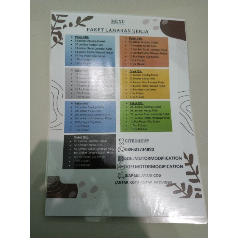 

paket lamaran kerja 30