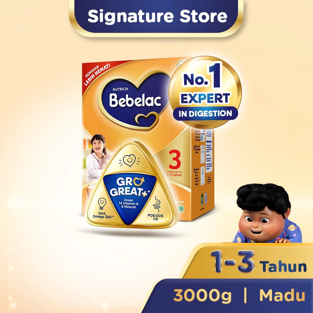 

Bebelac 3 3000gr Vanila Madu Anak 1-3 Tahun