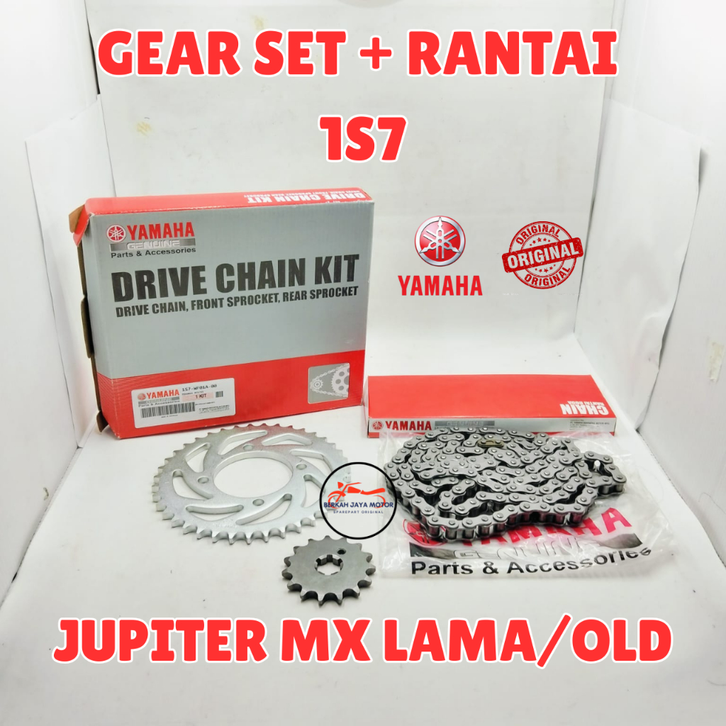 Gearset 1s7 Asli Original Motor YAMAHA JUPITER MX 135 Lama Old / Lama Gear Set Gir Ger Satu Set girs