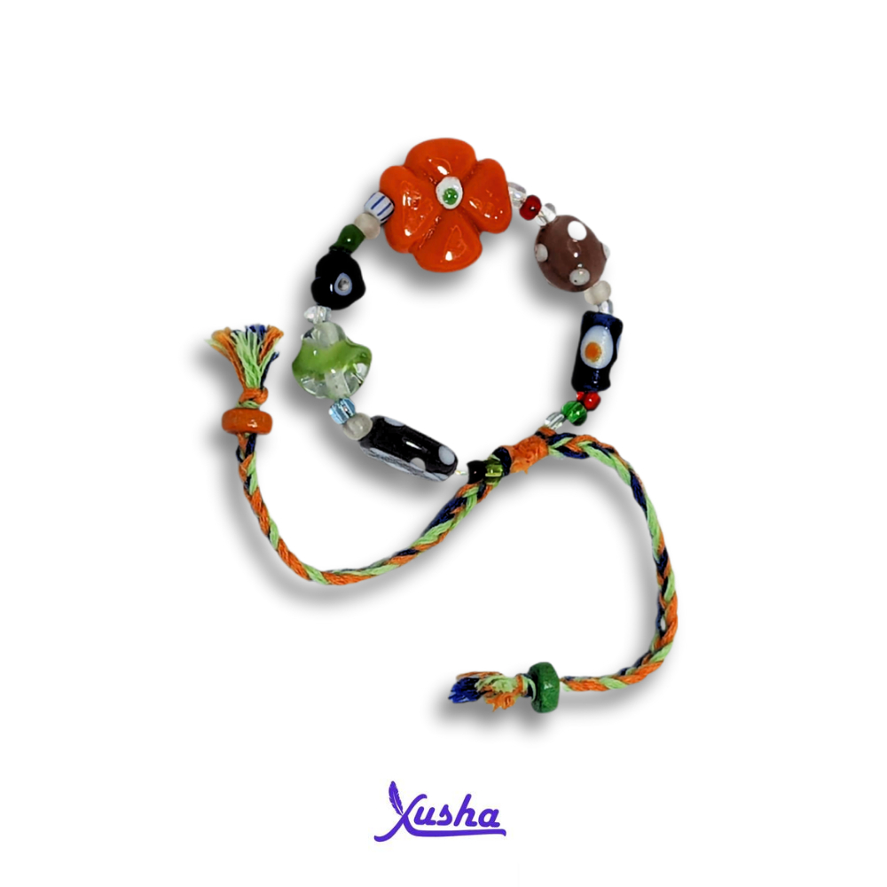 Xusha Canissa - Gelang Batu Besar Motif Bunga dan Tumbuhan Aksesoris Wanita Pria Premium