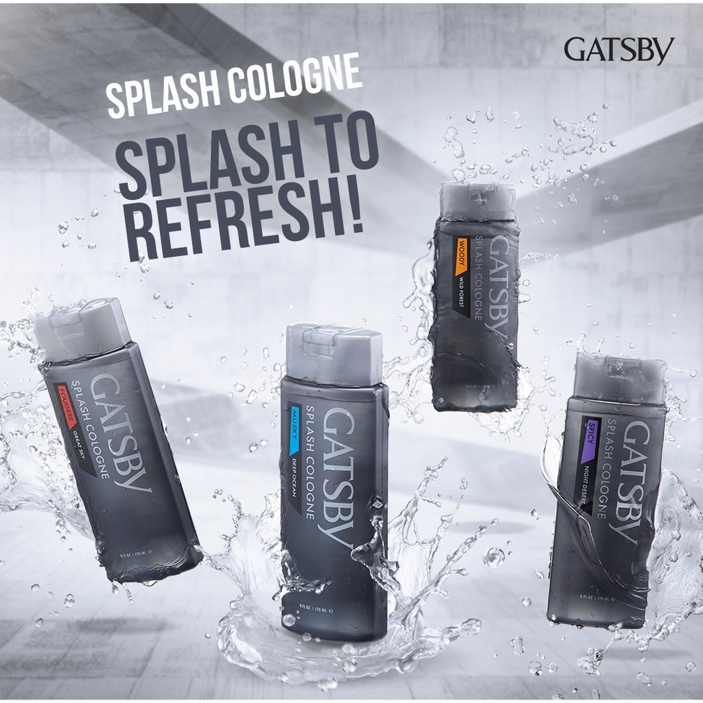 GATSBY Splash Cologne 175ml - Parfum Pria