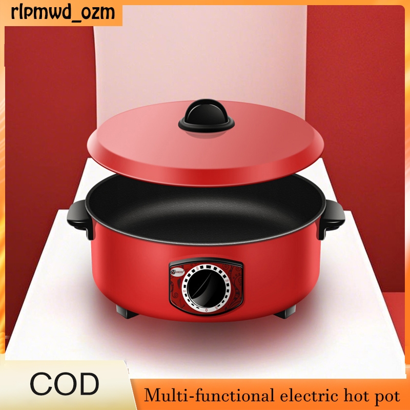 Wajan Listrik Multifungsi Besar 14 Inci Wajan Listrik Anti Lengket 5 Liter Serbaguna Multifungsi